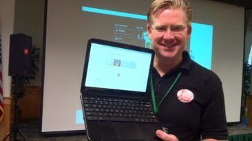 Samsung Chromebook laptop running ChromeOS.