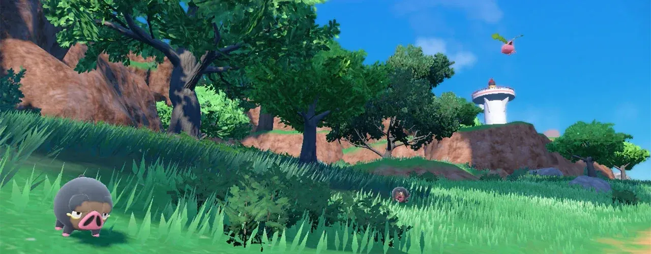 Pokémon Scarlet gameplay screenshot from Nintendo's official gallery.