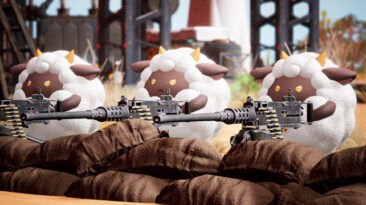 Palworld gameplay showing Pals and the game's environment.